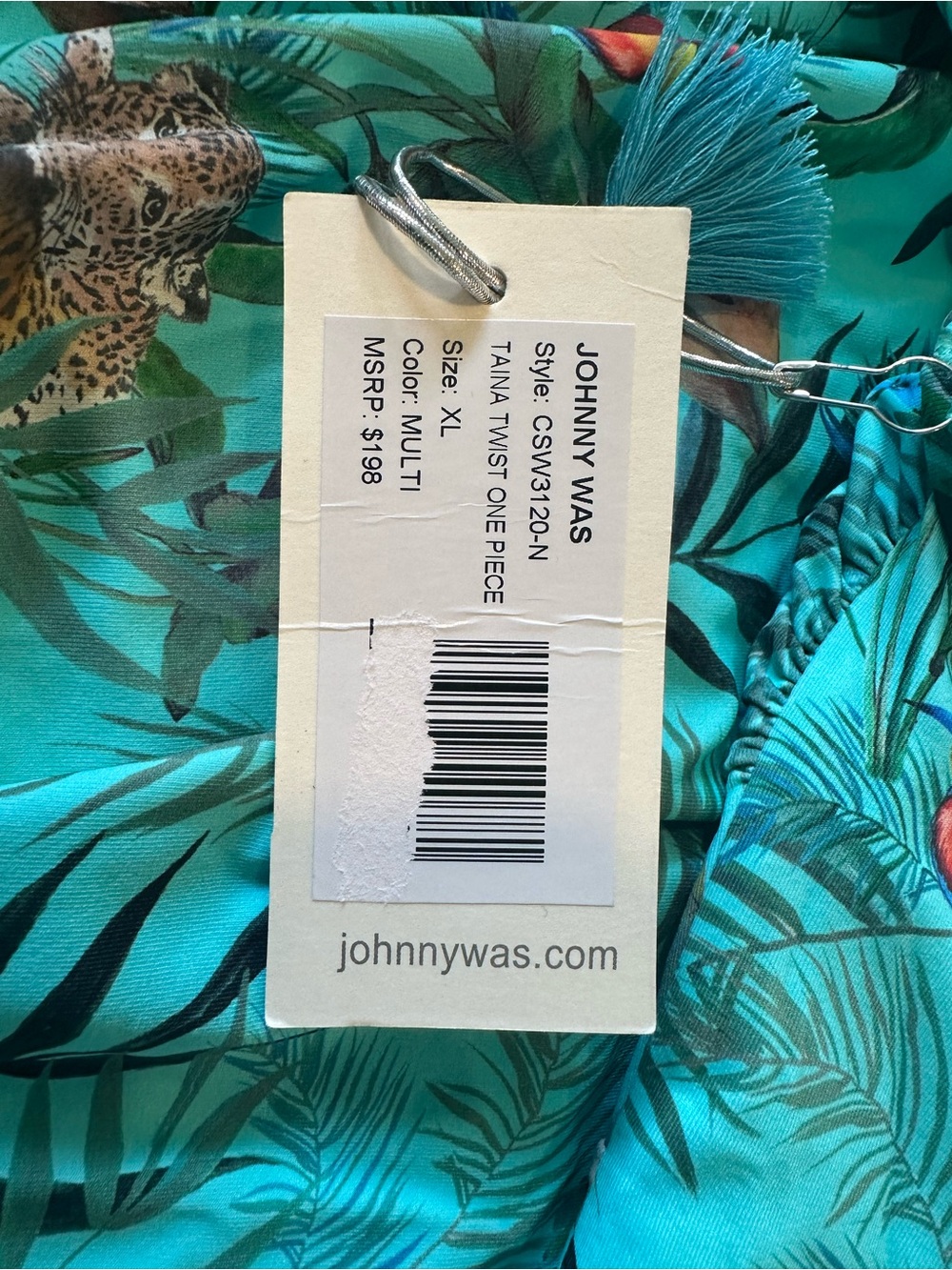 Women’s Johnny Was Size XL Tropical Print One-Piece Swimsuit - Picture 5 of 6